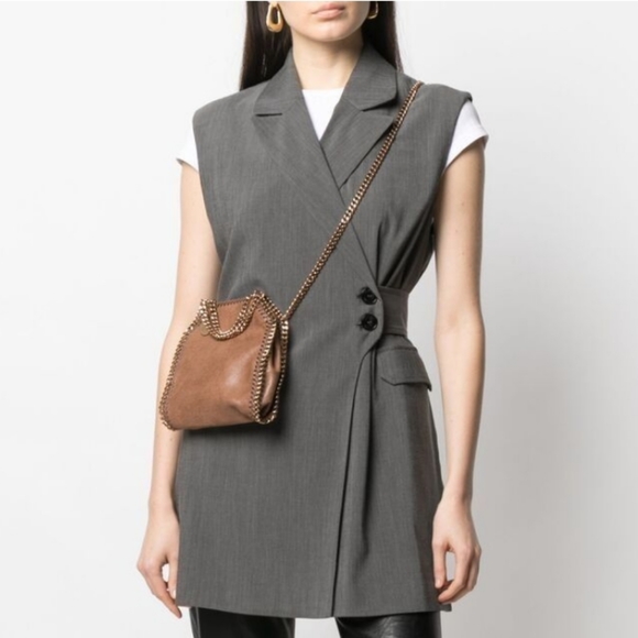 Stella McCartney Handbags - Stella McCartney Mini Falabella Tote Crossbody Bag Pecan Tan Brown